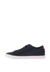 Tommy Hilfiger Men’s Essential Valc Low Leather Trainers, Desert Sky