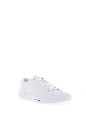 Tommy Hilfiger Leather Logo Trainers, White