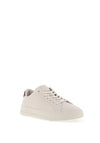 Tommy Hilfiger Leather Textured Court Trainers, Alabaster