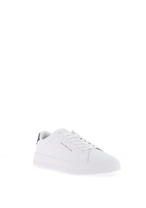 Tommy Hilfiger Court Trainers, White & Chalk Blue