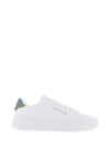 Tommy Hilfiger Pebble Grain Court Trainers, White & Grey