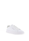 Tommy Hilfiger Pebble Grain Court Trainers, White & Grey
