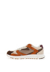 Tommy Hilfiger Mixed Texture Suede Trainers, Orange Multi