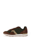 Tommy Hilfiger Icon Suede Mixed Texture Trainers Brown & Green