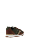 Tommy Hilfiger Icon Suede Mixed Texture Trainers Brown & Green