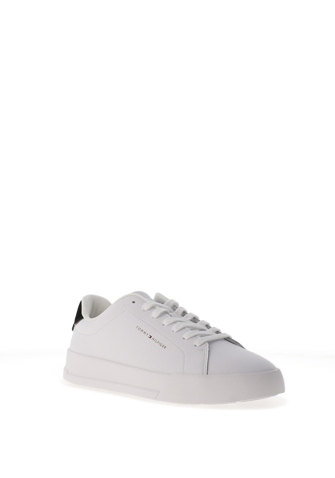 Tommy Hilfiger Court Trainers, White Black & Gold