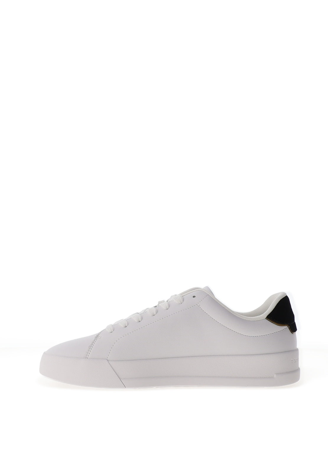Tommy Hilfiger Court Trainers, White Black & Gold