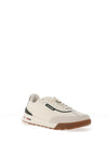 Tommy Hilfiger Retro Mixed Texture Trainers, Ecru & Green