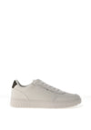 Tommy Hilfiger Basket Core Trainers, Ecru & Green