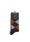 Tommy Hilfiger 2 Pack Classic Argyle Socks, Brown & Navy