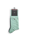 Tommy Hilfiger 2 Pair Flag Logo Socks, Navy & Mint Green