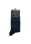 Tommy Hilfiger 2 Pair Micro Pattern Flag Socks, Navy