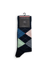 Tommy Hilfiger 2 Pack Classic Argyle Socks, Navy Multi