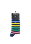 Tommy Hilfiger 2 Pair Stripe Socks, Olympic Blue Multi