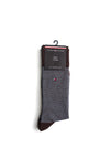 Tommy Hilfiger 2 Pack Classic Birdeye Socks, Brown & Navy