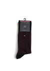 Tommy Hilfiger 2 Pack Classic Birdeye Socks, Burgundy & Black