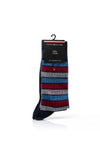 Tommy Hilfiger 2 Pack Stripe Pattern Socks, Navy