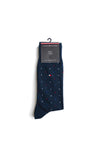Tommy Hilfiger 2 Pack Structure Dot Socks, Navy