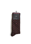 Tommy Hilfiger 2 Pack Structure Dot Socks, Brown & Navy