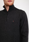 Tommy Hilfiger 1985 Half Zip Sweater, Dark Grey Heather