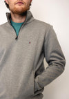 Tommy Hilfiger Essential Half Zip Sweater, Medium Grey Heather