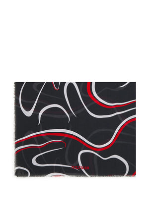 Tommy Hilfiger Prep Ribbon Print Scarf, Navy Multi