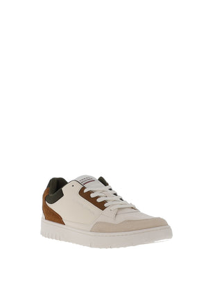 Tommy Hilfiger Mens Mixed Texture Cupsole Basketball Trainers, Ancient White