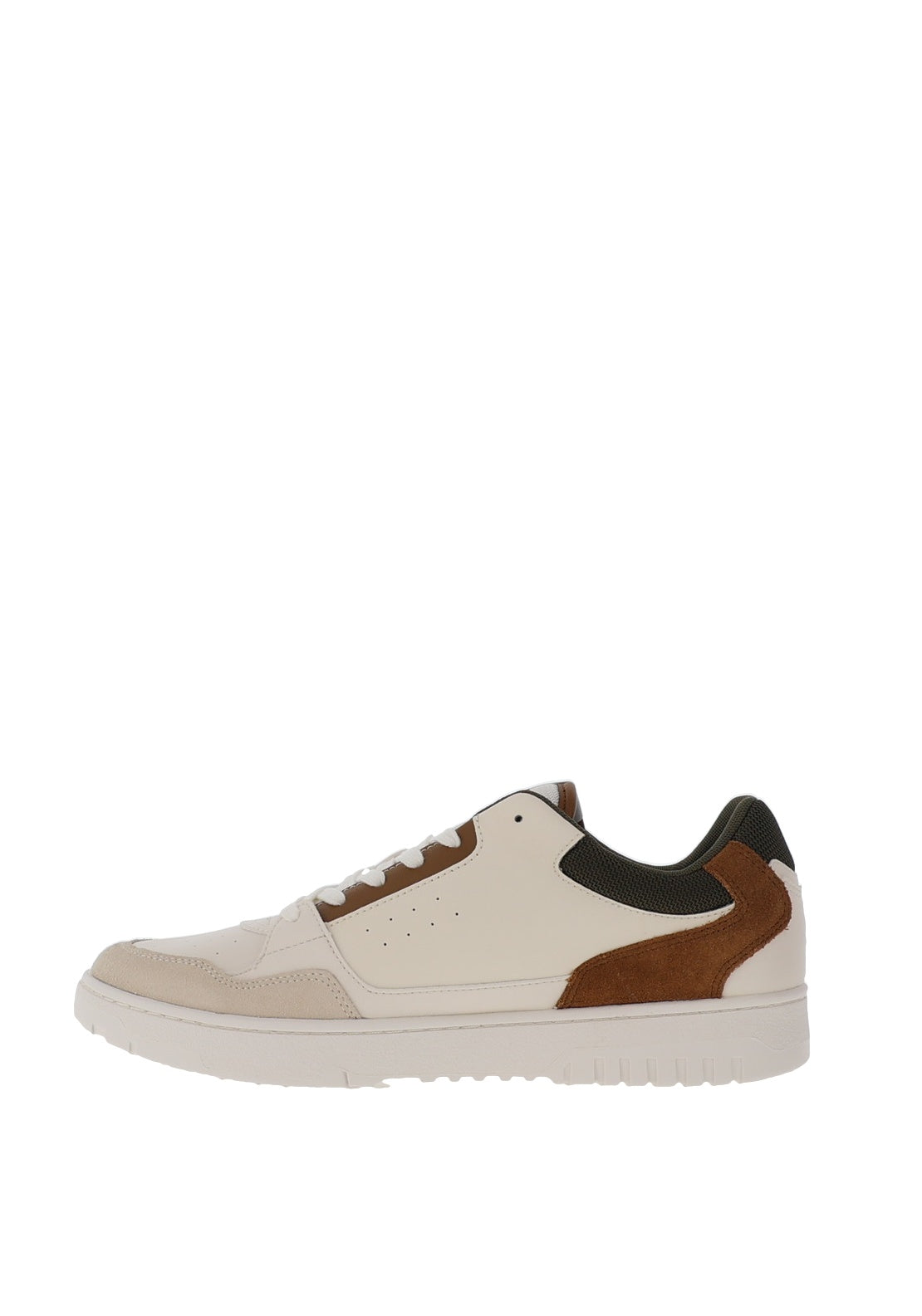 Tommy Hilfiger Mens Mixed Texture Cupsole Basketball Trainers, Ancient White