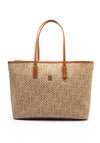 Tommy Hilfiger TH Monogram Tote Bag, Warm Beige