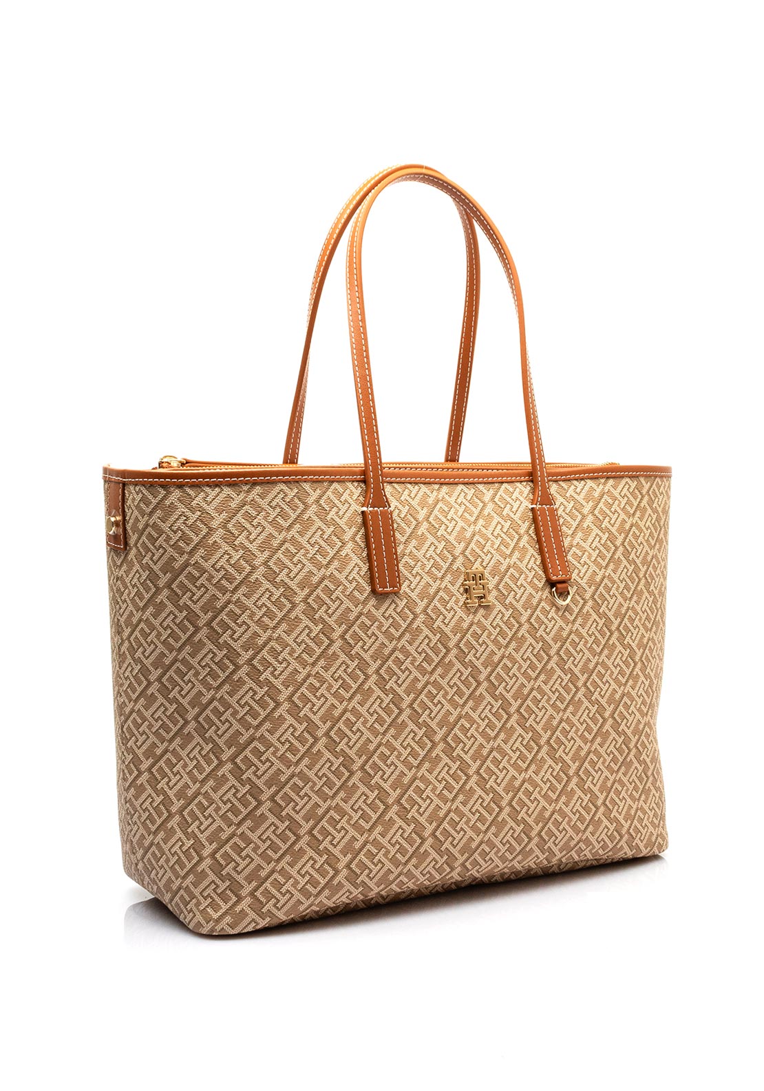 Tommy Hilfiger TH Monogram Tote Bag, Warm Beige