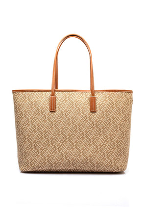 Tommy Hilfiger TH Monogram Tote Bag, Warm Beige