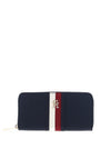 Tommy Hilfiger Poppy Stripe Large Zip Around Wallet, Navy