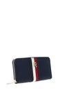 Tommy Hilfiger Poppy Stripe Large Zip Around Wallet, Navy