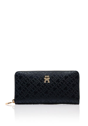 Tommy Hilfiger Distinct Monogram Large Wallet, Navy