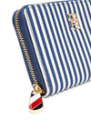 Tommy Hilfiger Poppy Summer Stripe Zip Around Small Wallet, Navy
