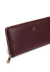 Tommy Hilfiger TH Icon Large Zip Around Purse, Wine