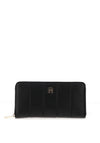 Tommy Hilfiger Large Icon Quilted Zip Around Wallet, Black