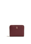 Tommy Hilfiger Medium Zip Around With Flap Wallet, Wine