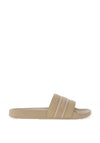 Tommy Hilfiger Womens Logo Webbing Pool Sliders, Beige