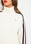 Tommy Hilfiger Womens Wool Blend Cable Knit Sweater, Off White