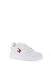 Tommy Jeans Womens Leather Retro Basketball Trainers, White