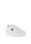 Tommy Jeans Womens Leather Essential Platform Trainers, White