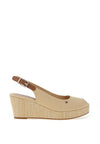 Tommy Hilfiger Womens Iconic Sling Back Wedge Sandals, Harvest Wheat