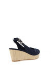 Tommy Hilfiger Womens Iconic Sling Back Wedge Sandals, Space Blue