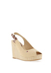 Tommy Hilfiger Womens Iconic Sling Back High Wedge Sandals, Harvest Wheat