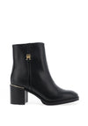 Tommy Hilfiger Womens Feminine Hardware Mid Boots, Black