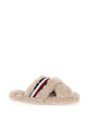 Tommy Hilfiger Furry Home Slippers, Beige