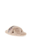 Tommy Hilfiger Furry Home Slippers, Beige