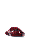 Tommy Hilfiger Furry Home Slippers, Red Tartan