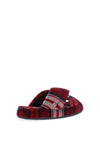 Tommy Hilfiger Furry Home Slippers, Red Tartan